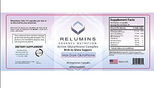 Relumins Advance White Active Glutathione Complex 6X Boosters- 60 Capsules 10 Bottles