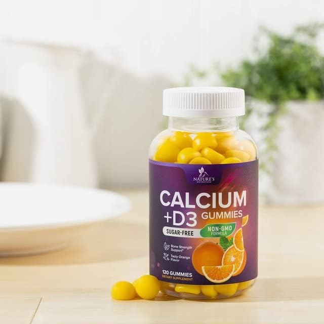 Sugar Free Calcium Gummy Bites Plus 400 IU D3, Bone 120 Gummies