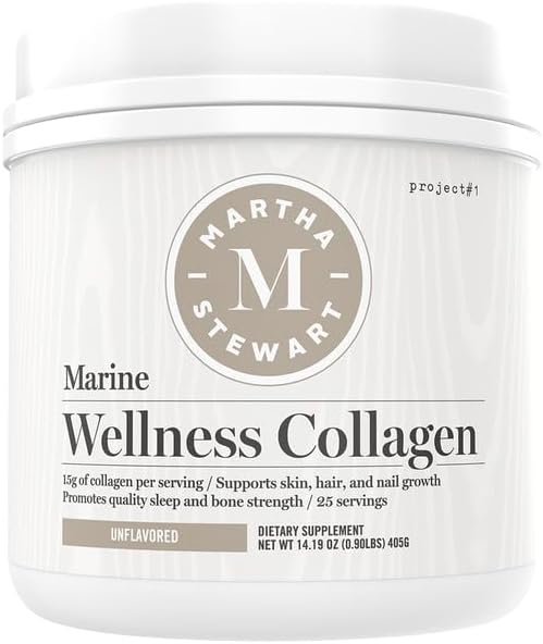 Project #1 Martha Stewart Collagen Peptides Powder 15g Protein 25 Servings