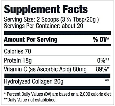 Bulletproof Unflavored Collagen Peptides Powder 14.3 Ounces,