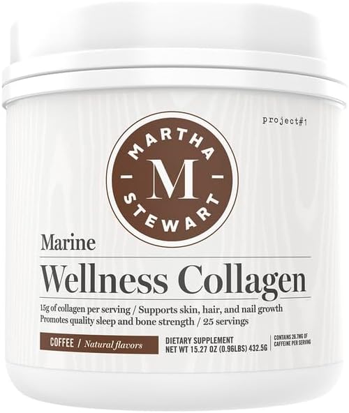Martha Stewart Collagen Peptides Powder 15g Protein 25 Servings
