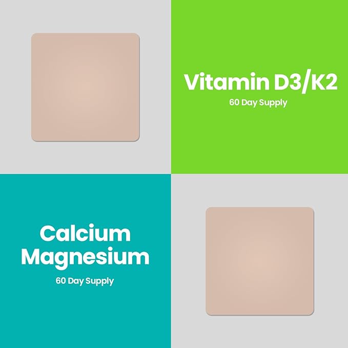 Bone Health Complete Duo Lifestyle Patch D3/K2, Calcium 8-10 Hours (60 Days)