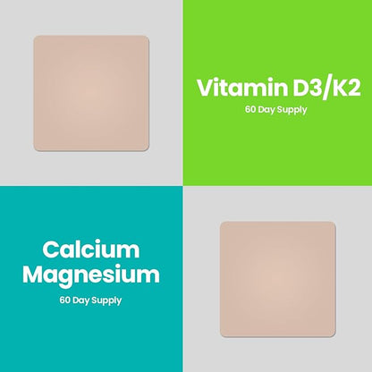 Bone Health Complete Duo Lifestyle Patch D3/K2, Calcium 8-10 Hours (60 Days)