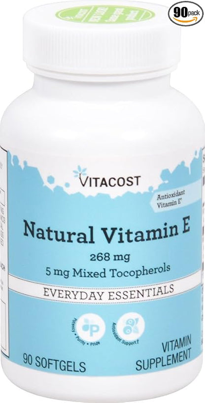 Natural Vitamin E - 268 mg 90 Softgels