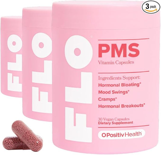 O Positiv FLO PMS Vitamins 30 Servings 3) - B6, &
