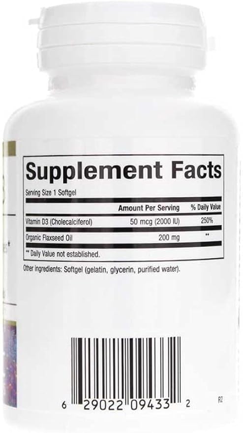 Bioclinic Naturals Vitamin D3 2,000 I.U. 180 Softgels