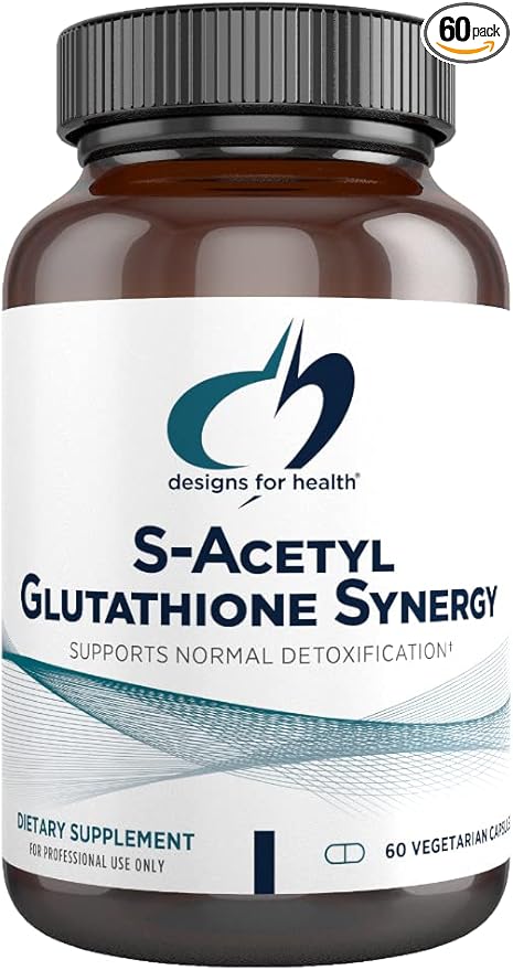 Designs for Health S-Acetyl Glutathione Synergy 200mg S-A-GSH B6 - (60 Capsules)