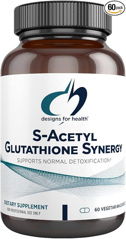 Designs for Health S-Acetyl Glutathione Synergy 200mg S-A-GSH B6 - (60 Capsules)