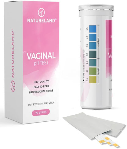 Natureland Vaginal Health pH Test Strips, (20 Strips)