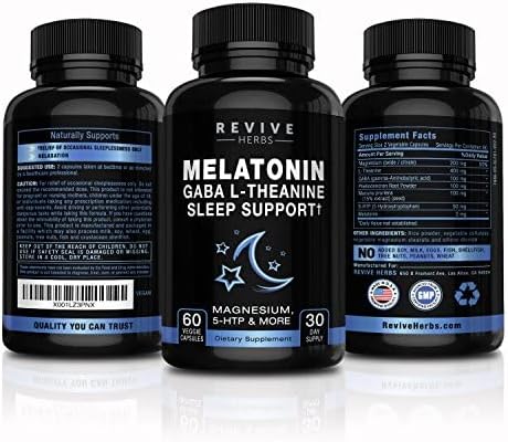 Melatonin, GABA, L-Theanine 60 Veggies 5-HTP, Phellodendron
