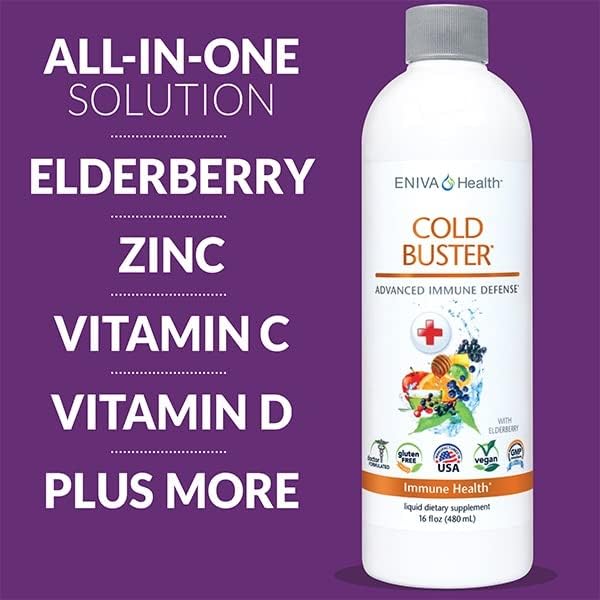 Eniva Elderberry Sambucus Immune Support Syrup, 16 oz