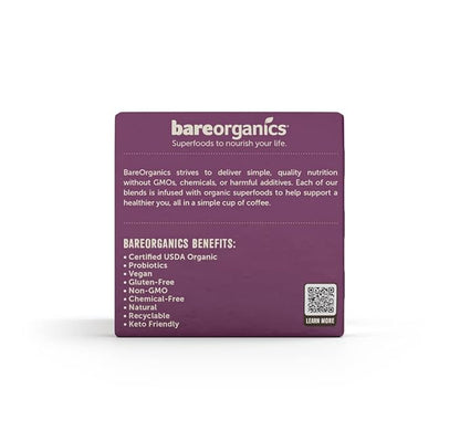 BareOrganics Daily Defense Coffee with Superfoods, 60ct (15660)