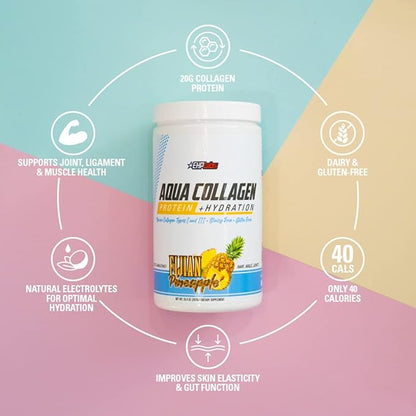 EHP Labs Aqua Hydrolyzed Collagen Peptides Powder 10g of 24 Servings