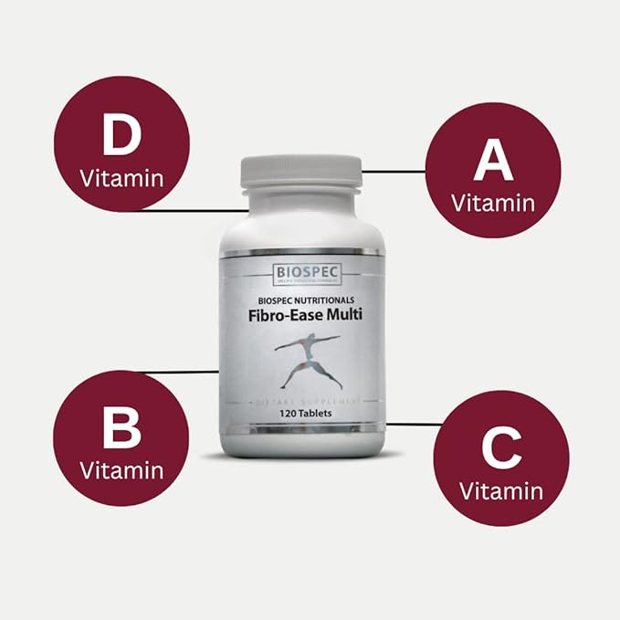 Fibro-Ease Multi - Contains Essential Vitamins & Minerals - Support Energy Production & General Health (120 Capsules)