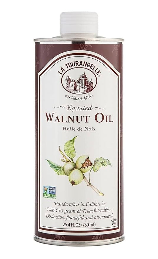 La Tourangelle, Roasted Walnut Oil, Plant-Based Source of Omega-3 Fatty Acid, Cooking, Baking, & Beauty, 25.4 Fl Oz