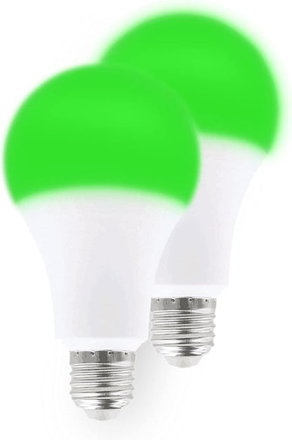 hooga Migraine Relief Green LED Light 520nm Narrow 8W, E26 E26 Base. (2 Pack)