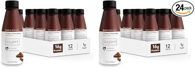 Soylent Chocolate Meal Replacement Shake, Contains 16g Complete 11oz, 24 24 Pack