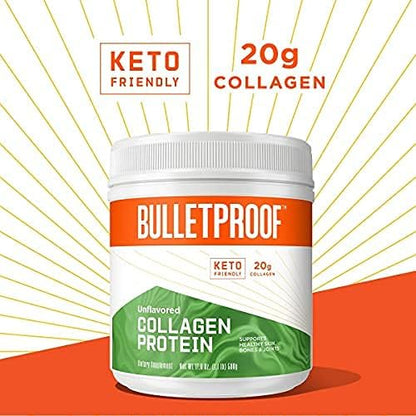 Bulletproof Unflavored Collagen Peptides Powder 14.3 Ounces,