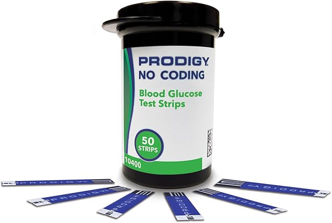 PRODIGY No Coding Blood Glucose Test 50 Strips
