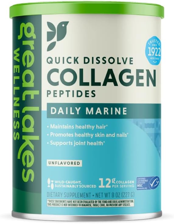 Great Lakes Wellness Sustainable Marine Collagen 8 oz