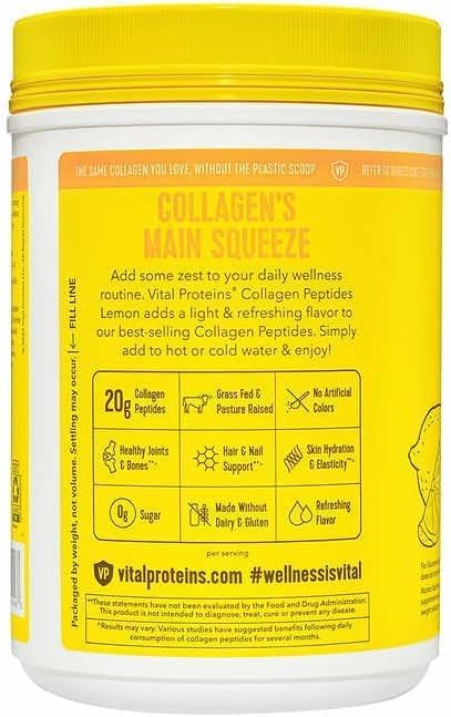 Vital Proteins Collagen Peptides Lemon Flavor, 26.5 Ounce 1 Pack