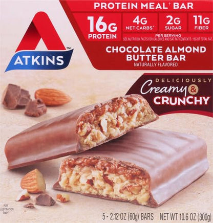 Atkins Chocolate Almond Butter Protein Meal 5 Count 2)