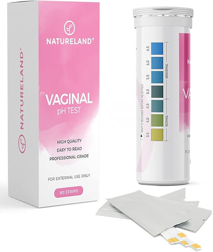 Natureland Vaginal Health pH Test Strips, (80 Strips)