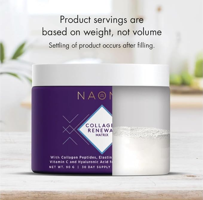 NAOMI Collagen Renewal Matrix Powder, Collagen 90 Grams, 30-Day Supply