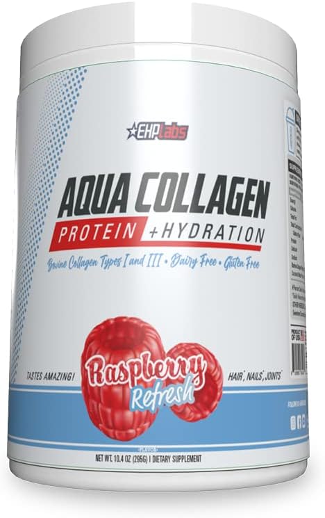 EHP Labs Aqua Hydrolyzed Collagen Peptides Powder 10g of 24 Servings