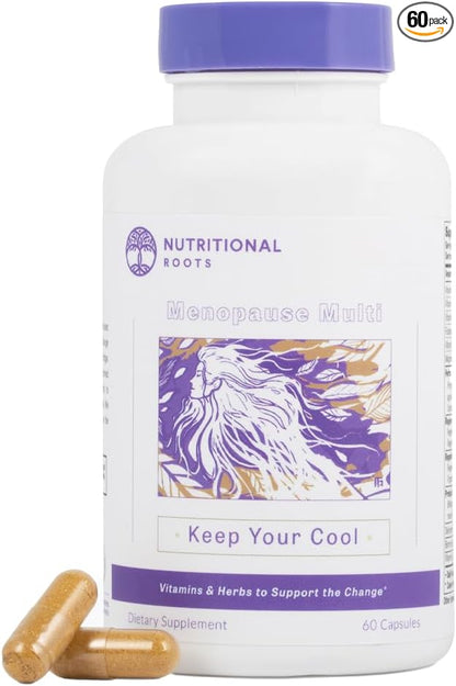 5-in-1 Menopause Support Vitamins for Women, Fermented Vitamins, Minerals, Probiotics and Organic Herbs, Third Party Tested, Doctor's Choice, 30 Servings