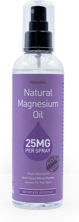 Pure Magnesium Oil Spray for Feet,Ideal Gift for Sleep & Muscle Relaxation,Better Sleep,Rapid Absorption,Quick Drying Without Residue-Lavender