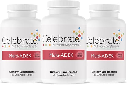 Celebrate Vitamins High ADEK Multivitamin Chewables, 180 count