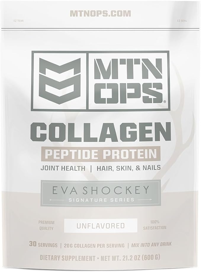 MTN OPS Collagen Peptide Protein Powder 20g Unflavored 30 Servings, 21.2 Ounce