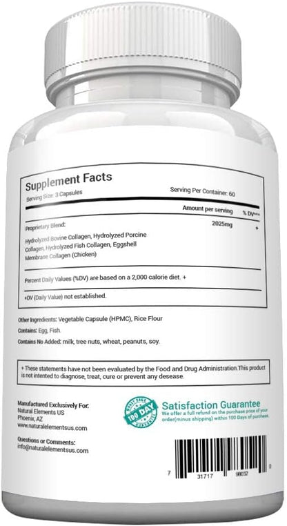 Multi Collagen 180 Protein Capsules 2025mg per