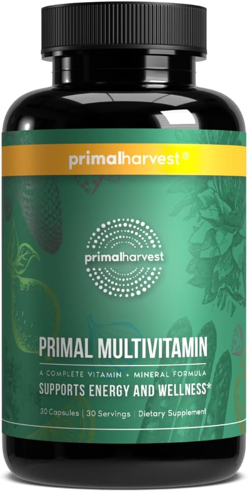Primal Harvest Multivitamin for Women and B12, B6, B6, Biotin, (30 Capsules)