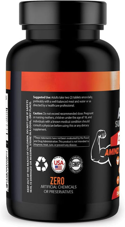 Angry Supplements BCAA Amino Acid Complex B6, and (1-Bottle 180ct) 180ct)