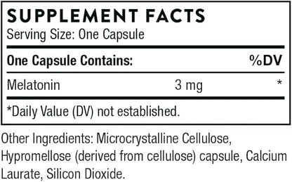 THORNE Melaton-3-3mg Melatonin 60 Capsule