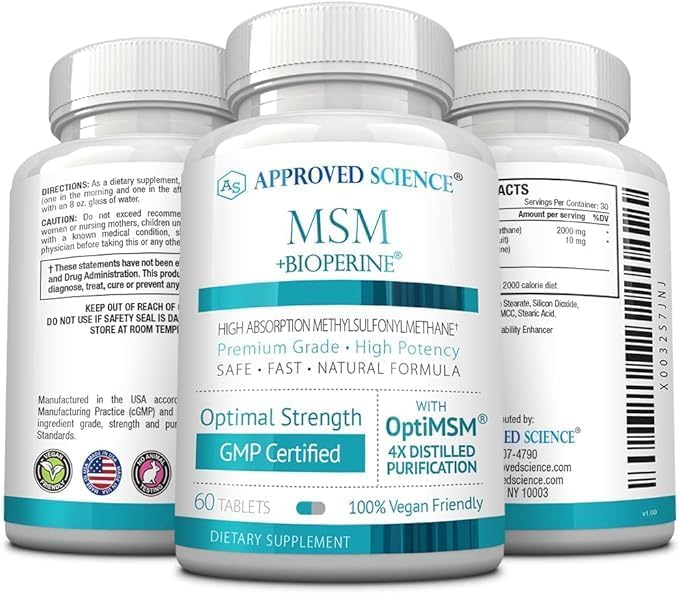 Approved Science MSM 2000 mg 360 Tablets