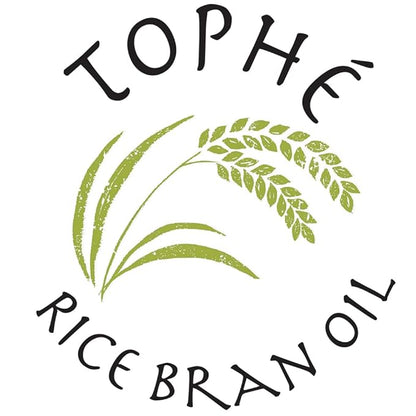 RICE BRAN OIL | All Natural, Made from 100% Non-GMO Rice | Rich in Vitamin E and Gamma-Oryzanol | Unfiltered, Non Winterized, No Trans Fat and Heart Healthy | 1/2 Gallon By Tophe