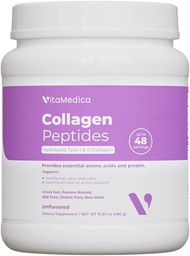 VitaMedica Unflavored Collagen Peptides Powder 48 Servings