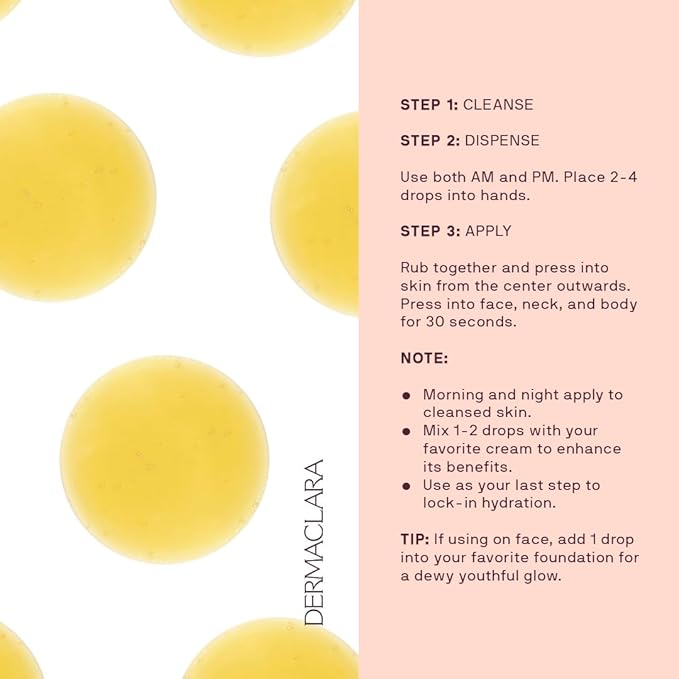 Dermaclara Daily Restorative Oil - Face Oil for Women & Men with Jojoba Oil, Hydrating and Anti Aging with Nourishing Superfoods, Overnight Moisture for Youthful Glow - 30 ml