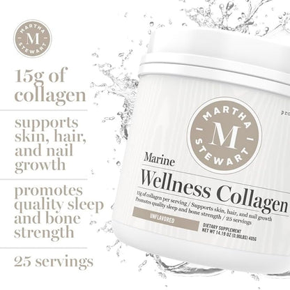 Project #1 Martha Stewart Collagen Peptides Powder 15g Protein 25 Servings