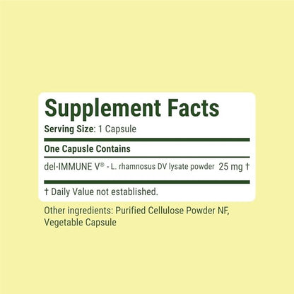 Del-Immune V® Daily by Stellar Biotics, All-Natural Immune Support & Gut Health, Immediate Care, Metabiotic: NextGen Probiotic Therapy (1000 Caps)