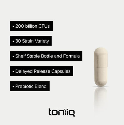 Toniiq 200 Billion CFU Probiotic Supplement 30 Verified