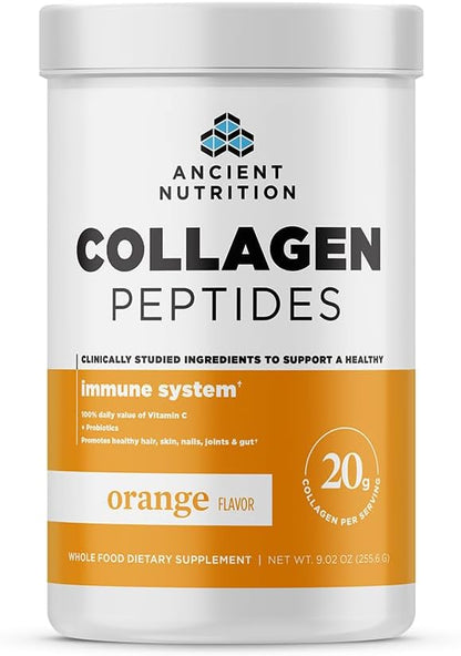 Ancient Nutrition Collagen Peptides, Vitamin C 12 Servings, 20g Collagen