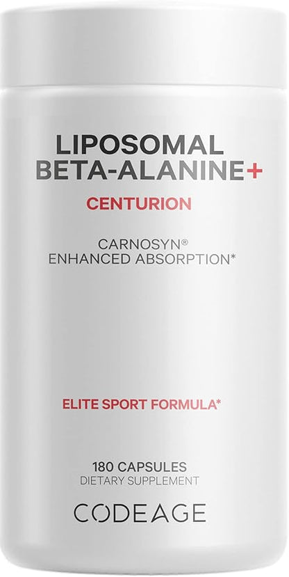 Codeage Liposomal Beta-Alanine Supplement, CarnoSyn Beta 1600 mg, 2-Month Supply, 180 Capsules