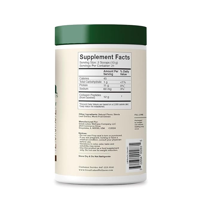 Great Lakes Wellness Collagen Peptides Powder 10 oz