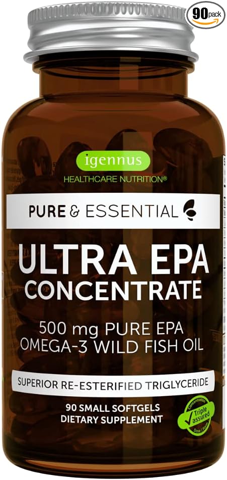 Pure & Essential Ultra Pure EPA Omega-3 Concentrate 500 mg, 90 Small