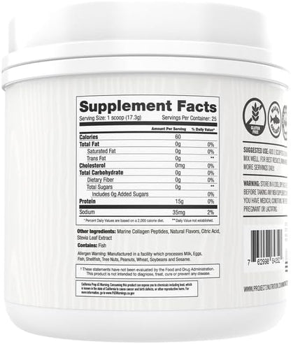 Martha Stewart Collagen Peptides Powder 15g Protein 25 Servings