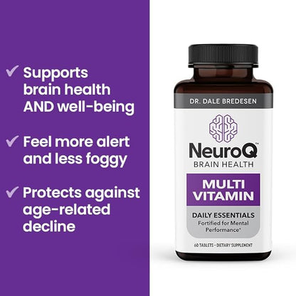 NeuroQ Daily Essentials Multivitamin CoQ10, Pantothenic 60 Capsules
